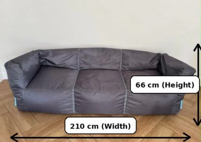 Big Bertha Bean Bag Sofa - Grey