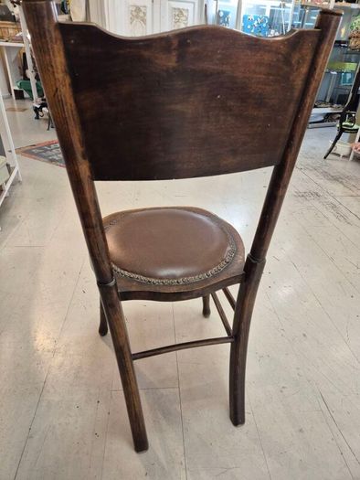 Small Antique beechwood walnut stained  small bistro chair circa 1910