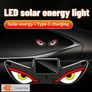 High-Brightness LED Neon Car Window Decoration Light, Wireless Solar Powered, "Devil'S Eye" Triangular Window Lighting, Creating Car Interior Image 2