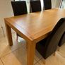 Oak dining table and chairs Image 3
