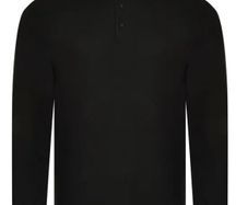 Long Sleeve Polo Shirts Black Various Sizes