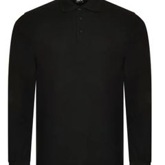 Long Sleeve Polo Shirts Black Various Sizes