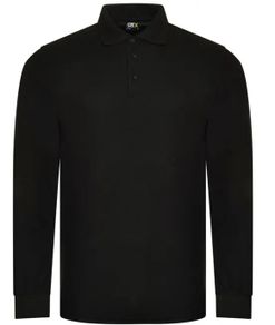Long Sleeve Polo Shirts Black Various Sizes