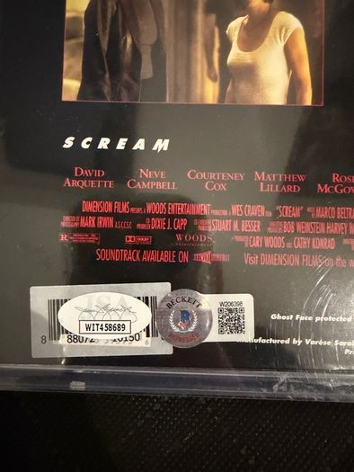 Scream 1996 / Scream 2 Vinyl Cover Cast (6) Autograph