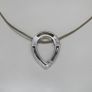 Silver necklace with a cz stone Image 3