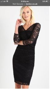Like New: Black Lace Dress (Size 10)