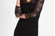 Like New: Black Lace Dress (Size 10)