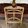 Mid 20th Century Bamboo Demi Lune Console Table Italian Design 1960s Image 6