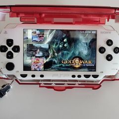 PSP 1004 White Modded 2 Batteries Original OSTENT new 64gb