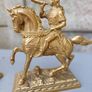 1940's Brass Horsemen Bookends Image 4