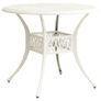 5 Piece Bistro Set Cast Aluminium White Image 9