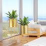 Set of 2 Indoor Outdoor Decorative Planters with Stand for Plants 65.5 & 45.5cm Tall Morden Flower Pot Stand for Dining Room Kitchen Office Garden Patio Wedding (Golden Honeycomb Stamping) Image 4