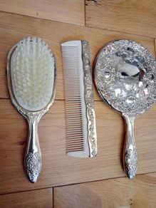 3pc  Vanity Comb, Mirror, Brush Set