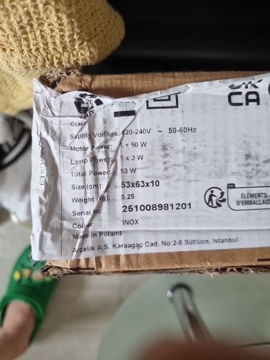 BEKO cooker hood hob HNS61110X BRAND NEW very strong