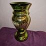 Vintage green glass vase Image 4