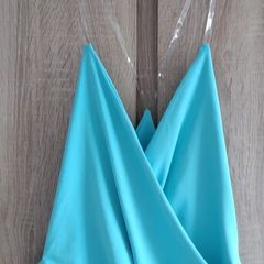 invisible strap turquoise top size s