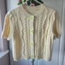 cardigan lemon cable knit statement button detail 12/14 Image 10