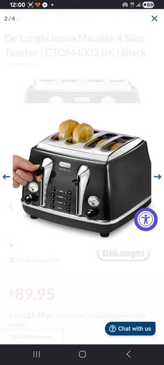 4 slice toaster black