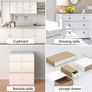 6 PCS Cabinet Knobs with 2 Sizes Screws, 30mm Drawer Handles Crystal Glass Diamond Shaped cupboards Door Knobs Image 5