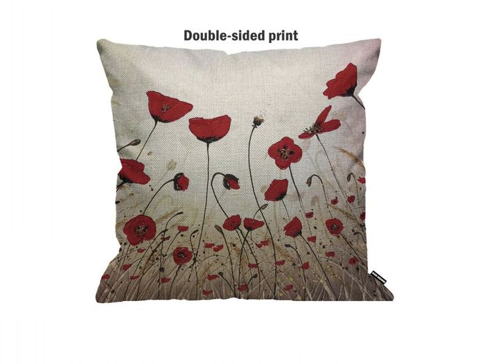 Double-sided Poppy Cushion Cover