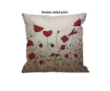 Double-sided Poppy Cushion Cover