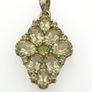 Vintage 925 Sterling Silver Citrine & Peridot Pendant Image 3