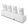 Nintendo Wii Remote Controller QUAD Charging Dock Charge Station with Batteries White Image 2