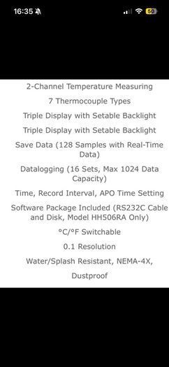Omega data logger and thermometer