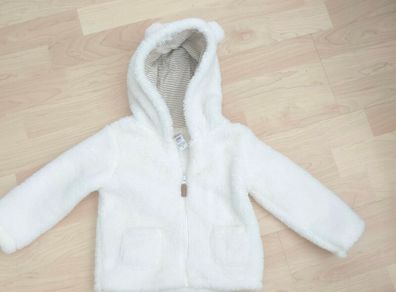 Baby fluffy zip up top