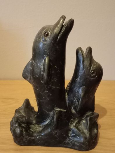 Vintage Collector Marble Dolphin Decorative Figurine.