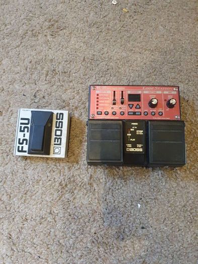 Boss Rc30 looper pedal with Boss Fs-5u footswitch