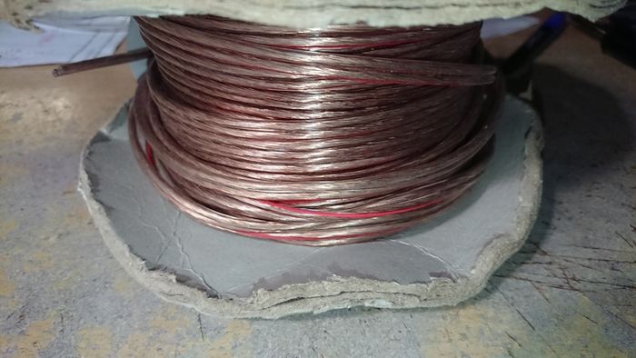 Economy transparent speaker cable 2x(32x0.2mm) 50M