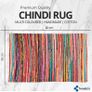 Rectangle Hand Made Chindi Rug with Complete Recycled 100% Pure Cotton - Multi Colorful Rug with Stripes - Decorative Pink Rugs for Living Room, Bedroom Decor and Garden (50 x 80 cm) Image 2