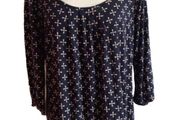 Next Ladies Navy blue and cream top size 22 includes post