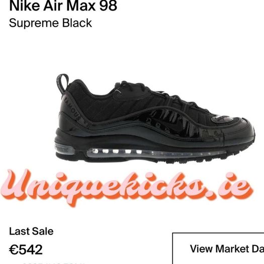 Rare Hype Nike x Supreme Air Max 98