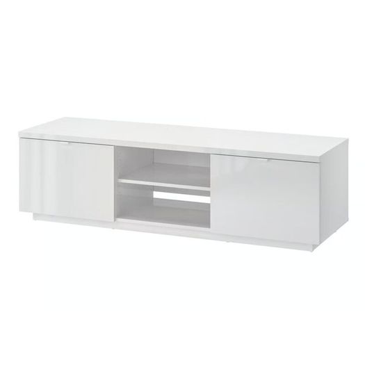BYS TV bench, high-gloss white, 160x42x45 cm