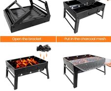New. Portable Barbecue Grill Outdoor Heat Resistant Rust Proof  (Free Delivery)