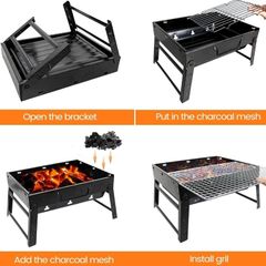 New. Portable Barbecue Grill Outdoor Heat Resistant Rust Proof  (Free Delivery)