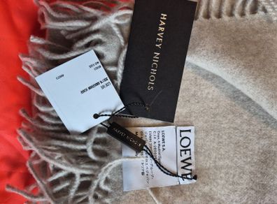 Loewe Cashmere Fringe Scarf New With Original Store  Tags