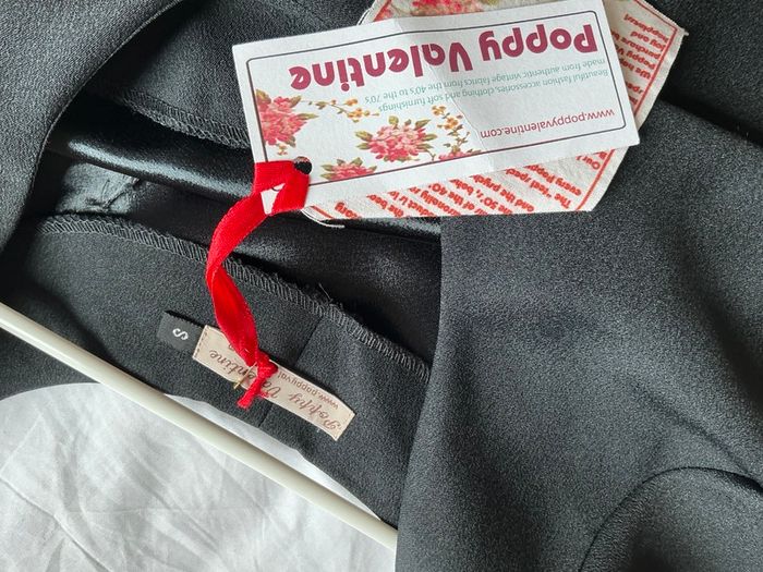 Black retro dress with silver waist detail small 8 10