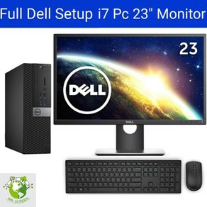DELL OptiPlex 7050 SFF / Intel Core i7-6700 Vpro Processor Quad Core 16gb Of Ram 512GB M.2 SSD with Dell 23" P2317h