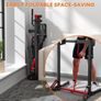 Power Tower Pull Up Bar Station&Assistance Machine,Multi-Function Adjustable Height Foldable Dip Station for Home Gym Workout, Heavy Duty Strength Training Fitness Equipment 360/400/600LBS Image 5