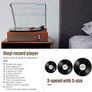 Vinyl Record Player Turntable with Built-in Bluetooth Receiver & 2 Stereo Speakers, 3 Speed 3 Size Portable Retro Record Player for Entertainment and Home Decoration Image 3