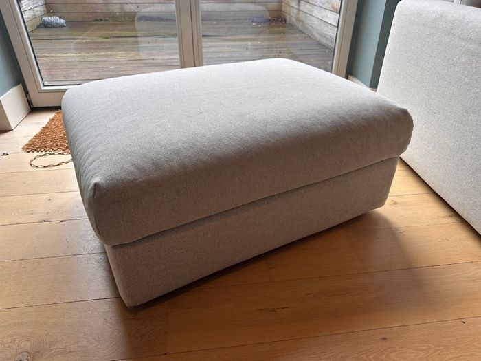 VIMLE Footstool with storage, Gunnared beige