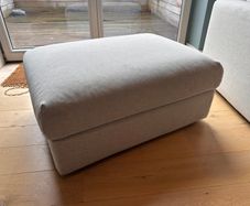 VIMLE Footstool with storage, Gunnared beige