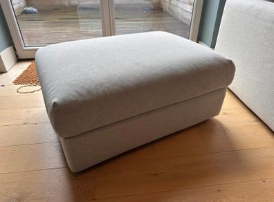 VIMLE Footstool with storage, Gunnared beige
