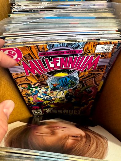 DC Long Comic Box w 250 comics for Sale (2)