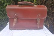 Stunning Hand Made Mid Century Irish Leather Satchel