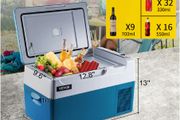 22L 23QT Mini Car Refrigerator Fridge Freezer 12V/24V DC 110-240V AC Portable Cooler