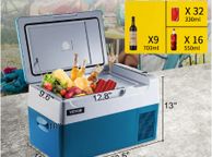 main image for ad 22L 23QT Mini Car Refrigerator Fridge Freezer 12V/24V DC 110-240V AC Portable Cooler